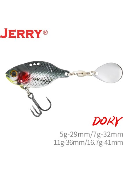 Siyah Gümüş Kırmızı Stil 7g Jerry Dory Metal Bıçak Vıb Tengsten Vibratiog Balıkçılık Lures Colorado Tuzlu Su Tatlı Su Yemi (Yurt Dışından) fiyatları