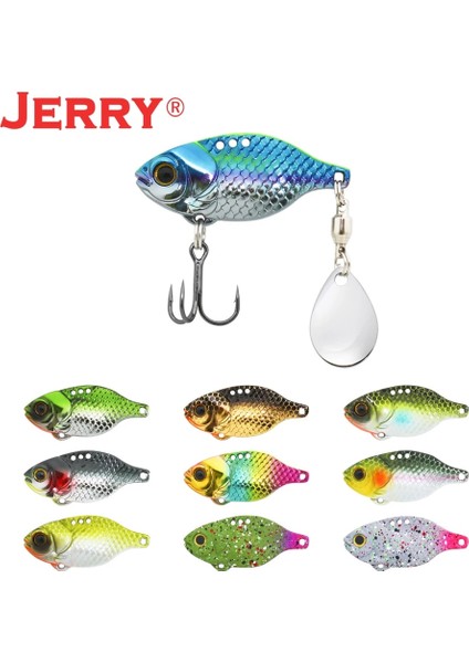 Siyah Gümüş Kırmızı Stil 7g Jerry Dory Metal Bıçak Vıb Tengsten Vibratiog Balıkçılık Lures Colorado Tuzlu Su Tatlı Su Yemi (Yurt Dışından) modelleri