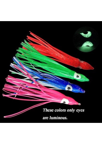 Tlg Shop Parıltı Tarzı 9cm Lot Aydınlık Kalamar Etekler Yumuşak Cazibesi Pesca 9CM10CM12CM Gece Balıkçılık Cazibesi Ahtapot Kızdırma Kauçuk Kancalar Etek Yapay Yem (Yurt Dışından)