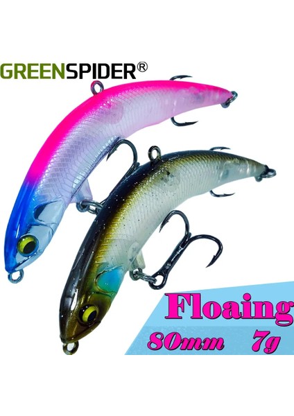 B Tarzı Greenspıder Yeni Kalem Minnow Sert Yem G Yüzer Askıya Al Minnow Cazibesi Wobbler Bass Pike Balıkçılık Cazibesi (Yurt Dışından) fiyatları