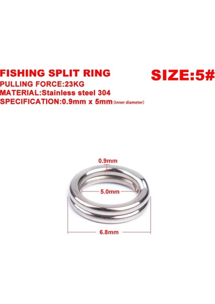 5-50 Adet Tarzı 50 Torba Paslanmaz Çelik Balıkçılık Kanca Kanca 3#4#5#6#7#8#çift Halka Yarma Aracı Balıkçılık Aksesuarları Düz ​​halka Konnektör (Yurt Dışından)