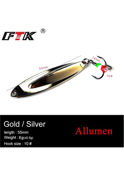 8053 Altın 15G Tarzı Gümüş Altın Metal Dengeleyiciler Kış Balıkçılık Cazibesi Dd Kaşık Yem Wobbler Trolling Er Sert Cazibesi Bas Pike Için (Yurt Dışından)