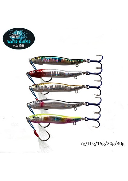 03GRI Tarzı 10G Su Keskin Nişancı Metal Jig Cazibesi 7g 10G 15G 20G 30G Balıkçılık Jig Yemler Özelliği ile Tek ve Tiz Kanca Bas Balıkçılık Aksesuarları (Yurt Dışından)