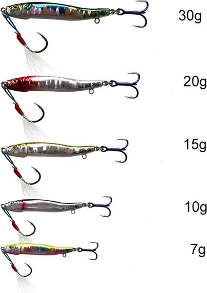 03GRI Tarzı 10G Su Keskin Nişancı Metal Jig Cazibesi 7g 10G 15G 20G 30G Balıkçılık Jig Yemler Özelliği ile Tek ve Tiz Kanca Bas Balıkçılık Aksesuarları (Yurt Dışından)