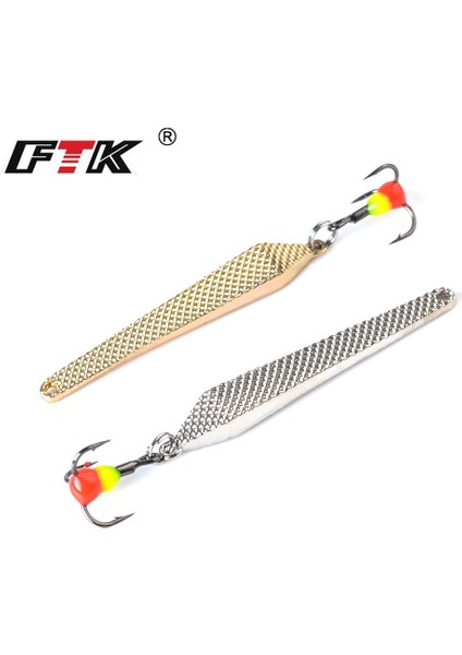 Altın Tarzı 55MM-6G Ftk Ooer Kış Buz Balıkçılık Cazibesi G Altın Gümüş Metal Balıkçılık Yem Tiz Kanca Alabalık Pike Için Sert Lures (Yurt Dışından) fiyatları