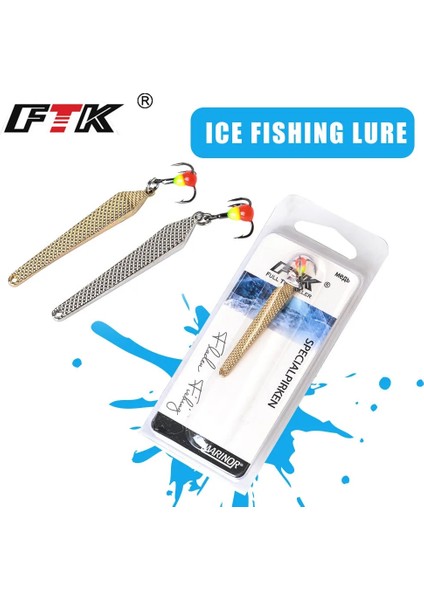 Altın Tarzı 55MM-6G Ftk Ooer Kış Buz Balıkçılık Cazibesi G Altın Gümüş Metal Balıkçılık Yem Tiz Kanca Alabalık Pike Için Sert Lures (Yurt Dışından) modelleri