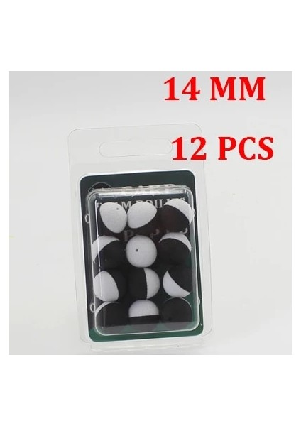 14MM-BEYAZ N Siyah Stil Pcs Sazan Balıkçılık Kaynatma Yemi Ikiz Renk Köpük Pop Up Kaynatma Besleyici Balıkçılık Için Yöntem Besleyici Hookbait Sazan Saç Zig Rig (Yurt Dışından)
