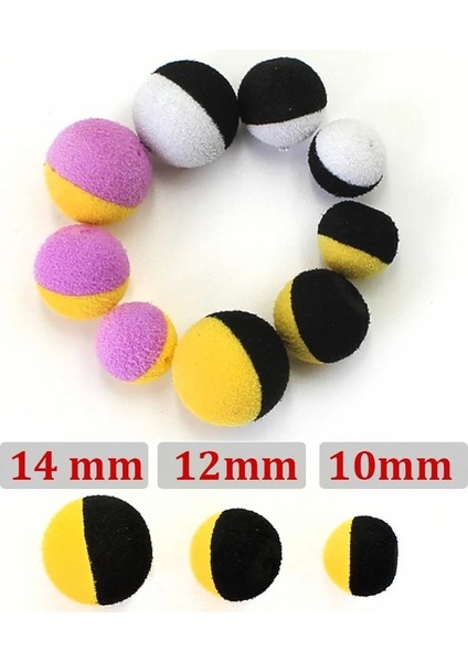 14MM-BEYAZ N Siyah Stil Pcs Sazan Balıkçılık Kaynatma Yemi Ikiz Renk Köpük Pop Up Kaynatma Besleyici Balıkçılık Için Yöntem Besleyici Hookbait Sazan Saç Zig Rig (Yurt Dışından) fırsatları