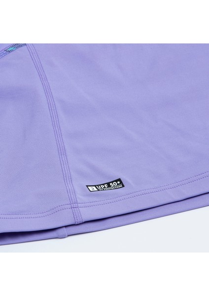 Olaian Çocuk Uzun Kollu UV Korumalı Tişört - Mor/Orkide Desenli - 500 indirimleri