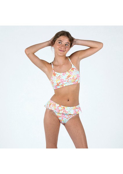 Nabaiji Çocuk Normal Kesim Bikini Altı - Beyaz - Desenli - LILA