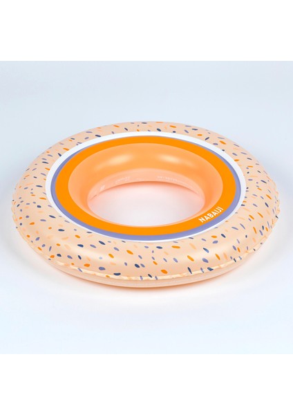 Nabaiji Şişme Yüzme Simidi - 51 cm - Yeşil Gökkuşağı Baskılı