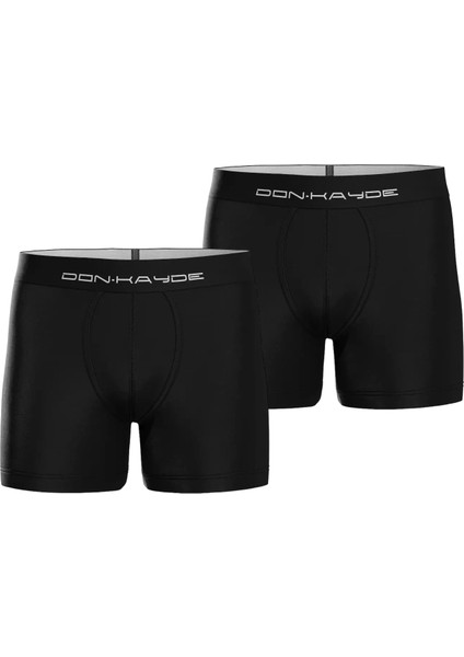 Don-Kayde Premium Micro Modal Siyah Erkek Boxer 2'li Set