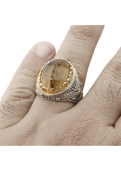 Erkek Yüzük Gümüş 925 Yemen Akik Taşlı fiyatları