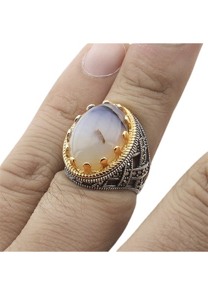 Erkek Yüzük Gümüş 925 Yemen Akik Taşlı fiyatları