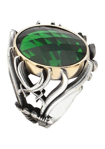 Erkek Yüzük Gümüş 925 Kılıç Motifli Zülfikar