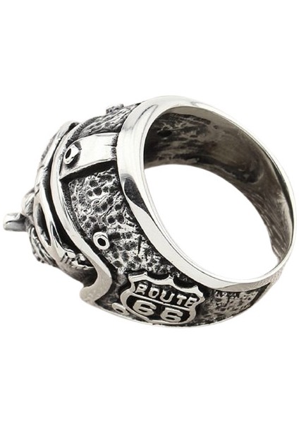 Erkek Yüzük Gümüş 925 Motorcu Kafa modelleri