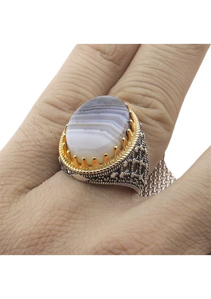 Erkek Yüzük Gümüş 925 Yemen Akik Taşlı fiyatları