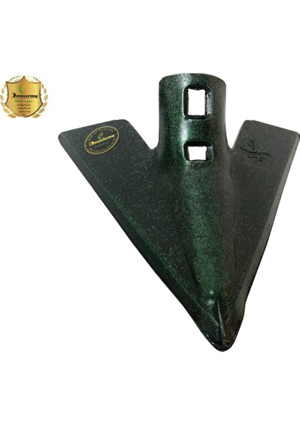 7 mm Demiray Çelik 1 Adet Kültivatör Pabucu (27 Cm) - Kazayağı Pabucu (Yeşil)