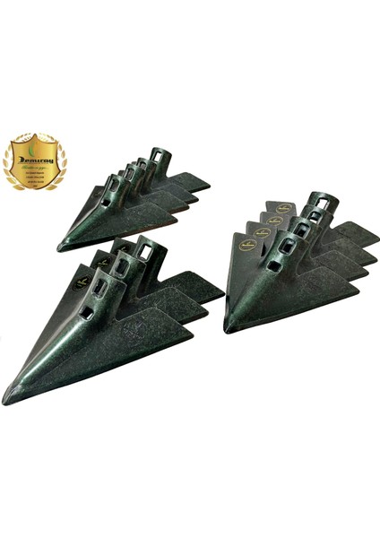 7 mm Demiray Çelik 11 Adet Kültivatör Pabucu (27 Cm) - Kazayağı Pabucu (Yeşil