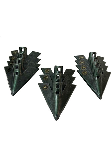 7 mm Demiray Çelik 11 Adet Kültivatör Pabucu (27 Cm) - Kazayağı Pabucu (Yeşil
