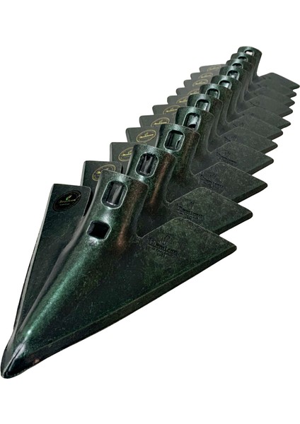 7 mm Demiray Çelik 11 Adet Kültivatör Pabucu (27 Cm) - Kazayağı Pabucu (Yeşil