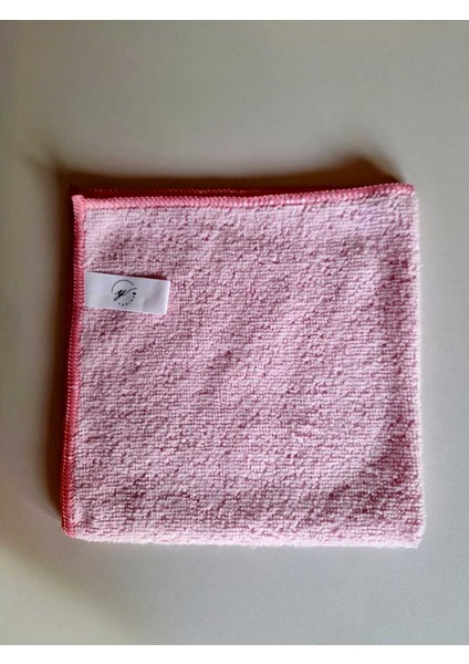 Pembe Mikrofiber Temizlik Bezi Cam ve Ev Temizliği