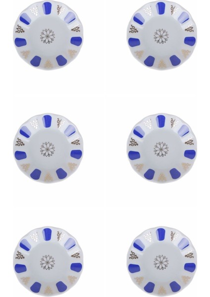 Mavi Yaldız Çay Tabağı 11CM 6 Lı 04POR005232
