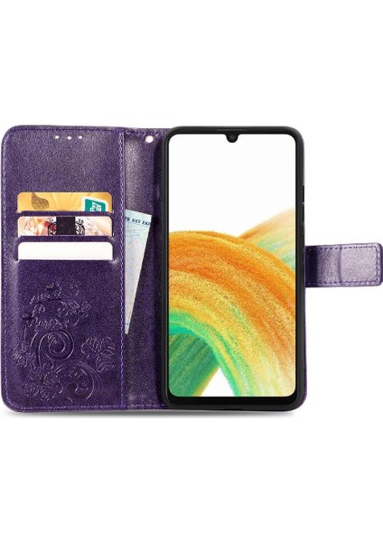 Samsung Galaxy A13 4g Kısa Kayış Deri Dört Yapraklı Yonca Telefon Kılıfı (Yurt Dışından) indirimleri