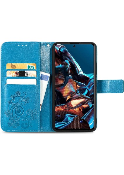 Xiaomi Poco X5 Pro Dört Yapraklı Yonca Deri Zarif Flip Case Telefon Kılıfı (Yurt Dışından) indirimleri