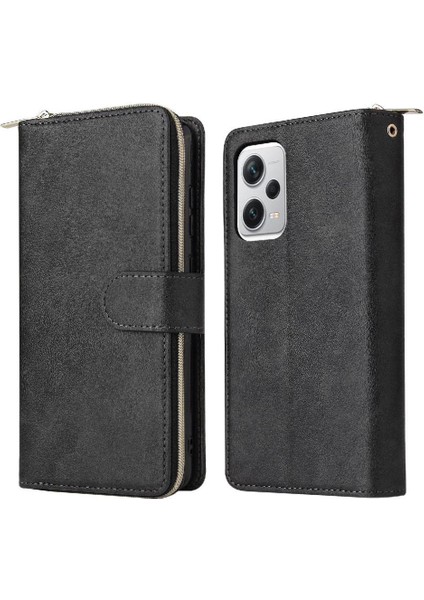 Xiaomi Redmi Için Not 12 Fermuarlı Cebi El Kayışı Cüzdan 9 Telefon Kılıfı (Yurt Dışından)