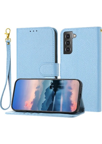 Bdt Boutique Samsung Galaxy S22 Için Pu Deri Cüzdan Flip Folio Litchi Kart Telefon Kılıfı (Yurt Dışından)