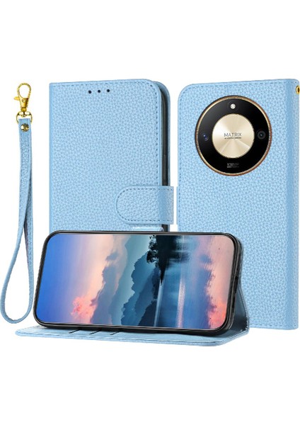 Bdt Boutique Onur X50 Için /X9B Cüzdan Litchi Desen Flip Folio Pu Deri Telefon Kılıfı (Yurt Dışından)