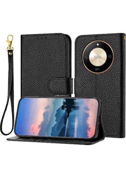 Bdt Boutique Onur X50 Için /X9B Cüzdan Litchi Desen Flip Folio Pu Deri Telefon Kılıfı (Yurt Dışından)