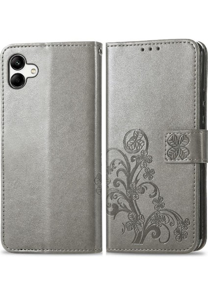 Samsung Galaxy A04 Zarif Iş Deri Kısa Kayış Telefon Kılıfı (Yurt Dışından)