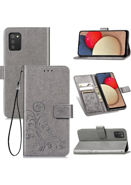 Samsung Galaxy A02S Flip Kapak Için Kısa Kayış Zarif Telefon Kılıfı (Yurt Dışından) modelleri