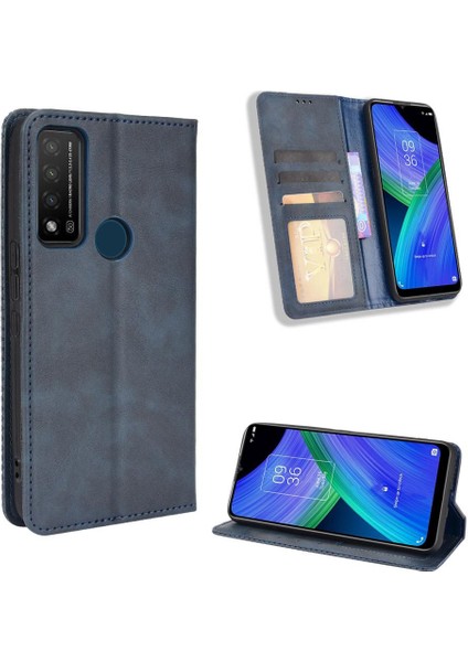 Tcl 20R 5g Cüzdan Manyetik Kapatma Pu Deri Için Telefon Kılıfı (Yurt Dışından)