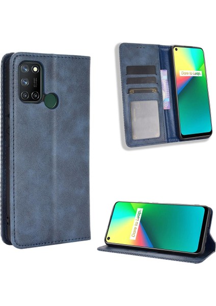 Realme C17 Pu Deri Cüzdan Manyetik Kapatma Için Telefon Kılıfı (Yurt Dışından) modelleri