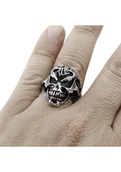 Erkek Yüzük Gümüş 925 Motorcu Kurukafa fiyatları