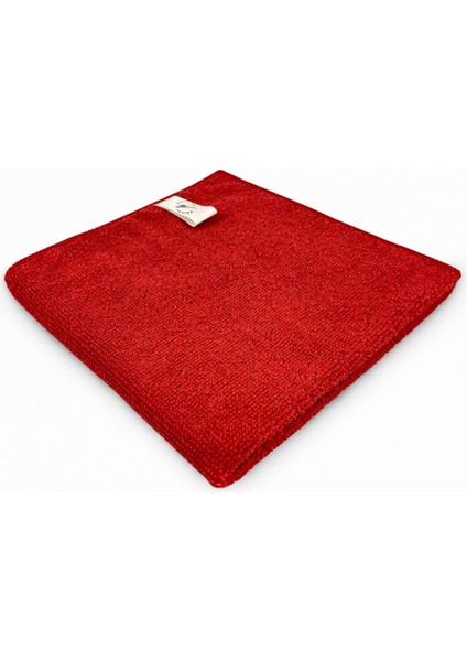 Mikrofiber Temizlik Bezi Kırmızı 1 Adet Ev ve Cam Temizliği ve Tezgah Üstü Temizliği