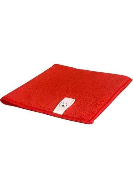 Mikrofiber Temizlik Bezi Kırmızı 1 Adet Ev ve Cam Temizliği ve Tezgah Üstü Temizliği