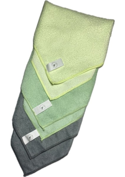 Mikrofiber Bez Gri, Yeşil, Sarı Ev ve Cam Temizlik Bezi