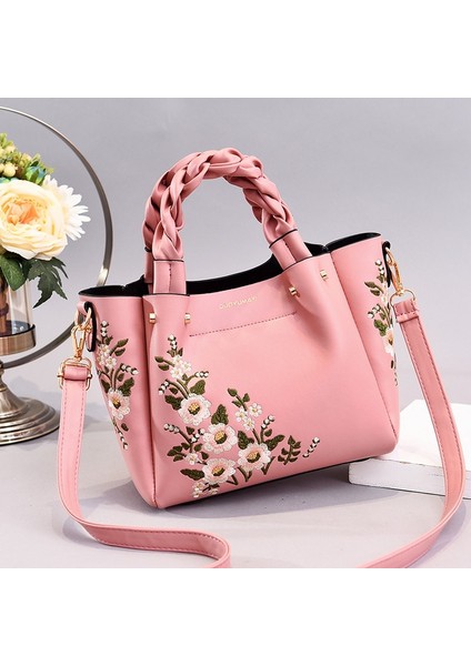 Siyah Stil 22X20X12CM Örgü Kolu Kadın Çiçek Pu Deri Küçük El Çantaları Günlük Moda Tasarımcısı Bayan Çanta Omuz Beyaz Kadın Çantaları (Yurt Dışından) fiyatları