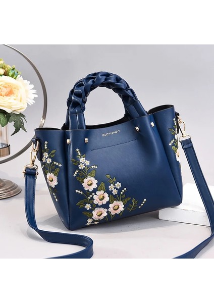 Siyah Stil 22X20X12CM Örgü Kolu Kadın Çiçek Pu Deri Küçük El Çantaları Günlük Moda Tasarımcısı Bayan Çanta Omuz Beyaz Kadın Çantaları (Yurt Dışından) fırsatları