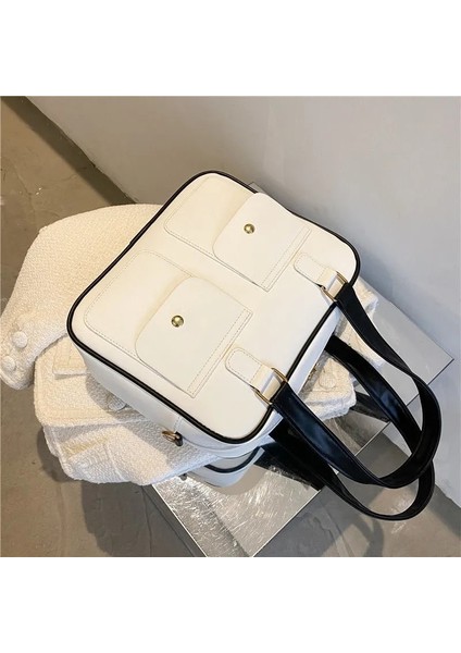 Zencefil Tarzı 27.5X9X23CM Lüks Retro Basit Kare Crossbody Çanta Kadınlar Için Pu Deri Tasarımcı Omuz Çantaları Kadın Rahat Üst Saplı Kılıf (Yurt Dışından) indirimleri