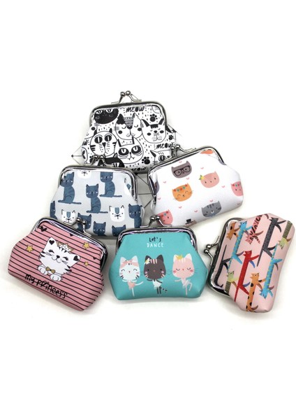 Kedi 5 Tarzı Kadın Mini Cüzdan Bozuk Para Cüzdanları Çocuklar Debriyaj Para Çantaları Kadın Kılıfı Çile Değişim Çanta Sevimli Kız Sıfır Cüzdan Carteir Karikatür Kedi (Yurt Dışından) fiyatları