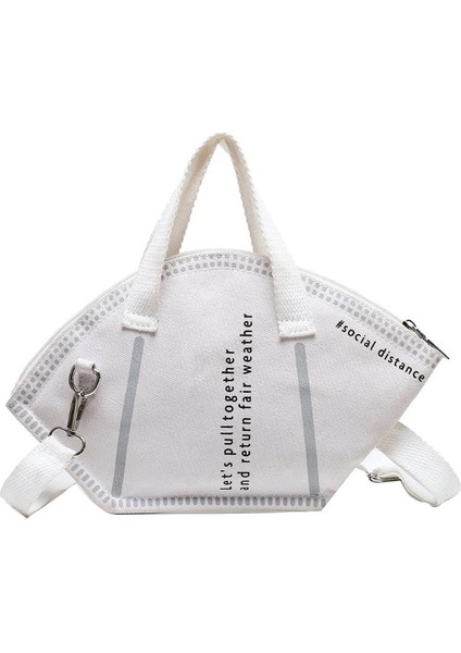 Siyah Stil Kadın Maske Tarzı Çanta Moda Trendy Bayan Alışveriş Çantası Benzersiz Tasarım Trendy Omuz Çantaları Siyah Beyaz Sl (Yurt Dışından) fırsatları