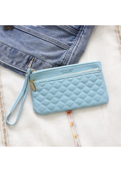 Kırmızı Stil 2022 Yeni Fermuar Kadın Uzun Cüzdan Bozuk Para Cüzdanı Cüzdan Kart Sahibinin Pu Deri Moda Debriyaj Telefon Çantası Büyük Kapasiteli Bayan Cüzdanı (Yurt Dışından)