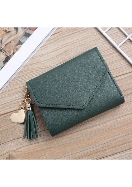 Koyu Gri Tarzı Geometrik Lüks Deri Cüzdan Kadın Kısa Çile Bozuk Para Cüzdanları Püskül Tasarım Debriyaj Cüzdan Kadın Para Kredi Kartı Tutacağı (Yurt Dışından) fiyatları