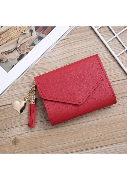 Koyu Gri Tarzı Geometrik Lüks Deri Cüzdan Kadın Kısa Çile Bozuk Para Cüzdanları Püskül Tasarım Debriyaj Cüzdan Kadın Para Kredi Kartı Tutacağı (Yurt Dışından) modelleri