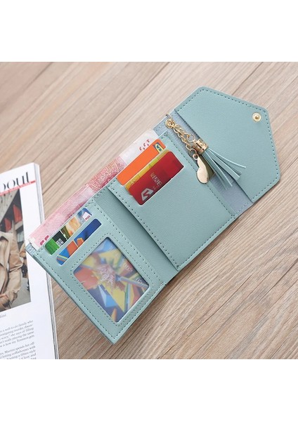 Koyu Gri Tarzı Geometrik Lüks Deri Cüzdan Kadın Kısa Çile Bozuk Para Cüzdanları Püskül Tasarım Debriyaj Cüzdan Kadın Para Kredi Kartı Tutacağı (Yurt Dışından) indirimleri